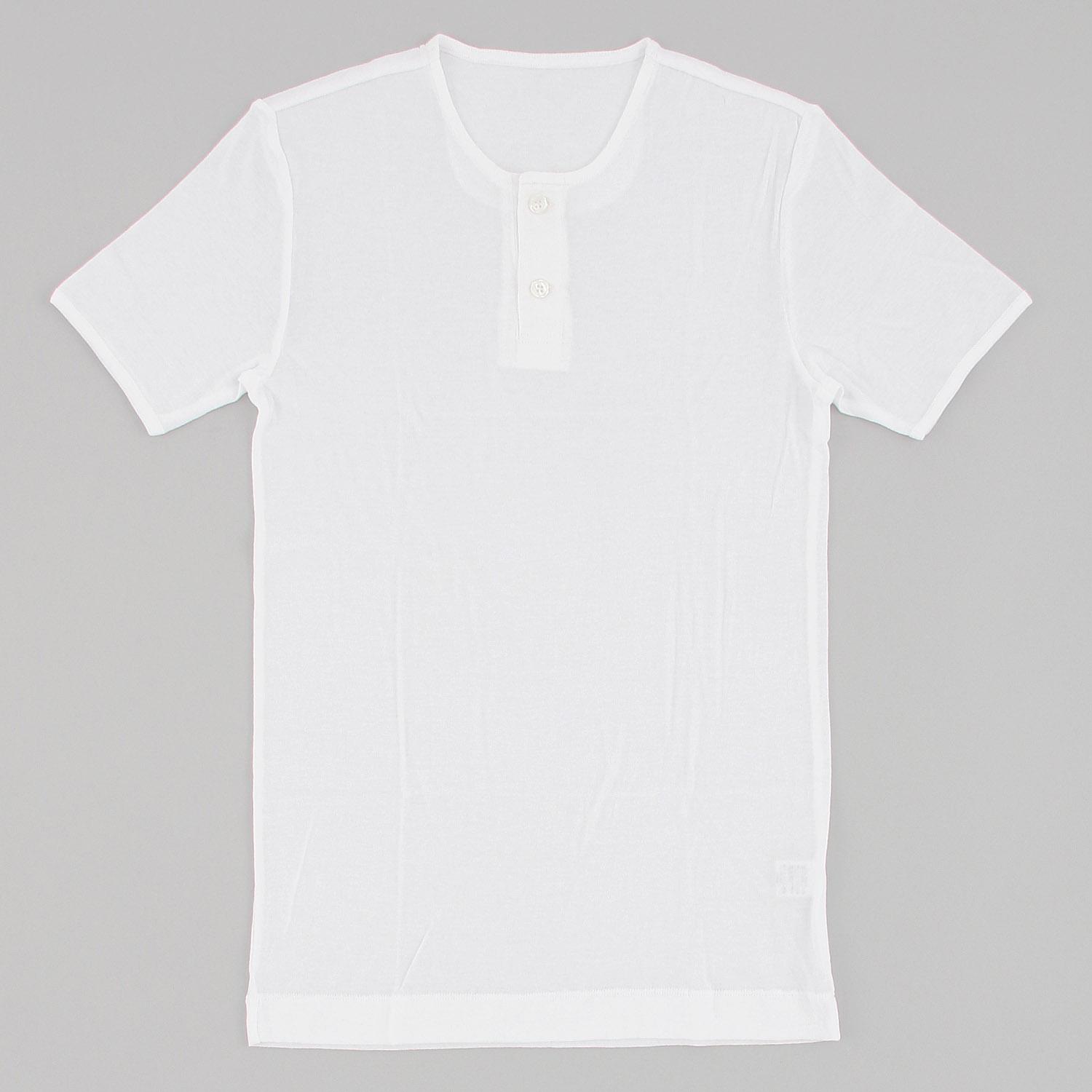 Men's Cotton Strong Twist Button-Down Short Sleeve Shirt LL White LL (2L)