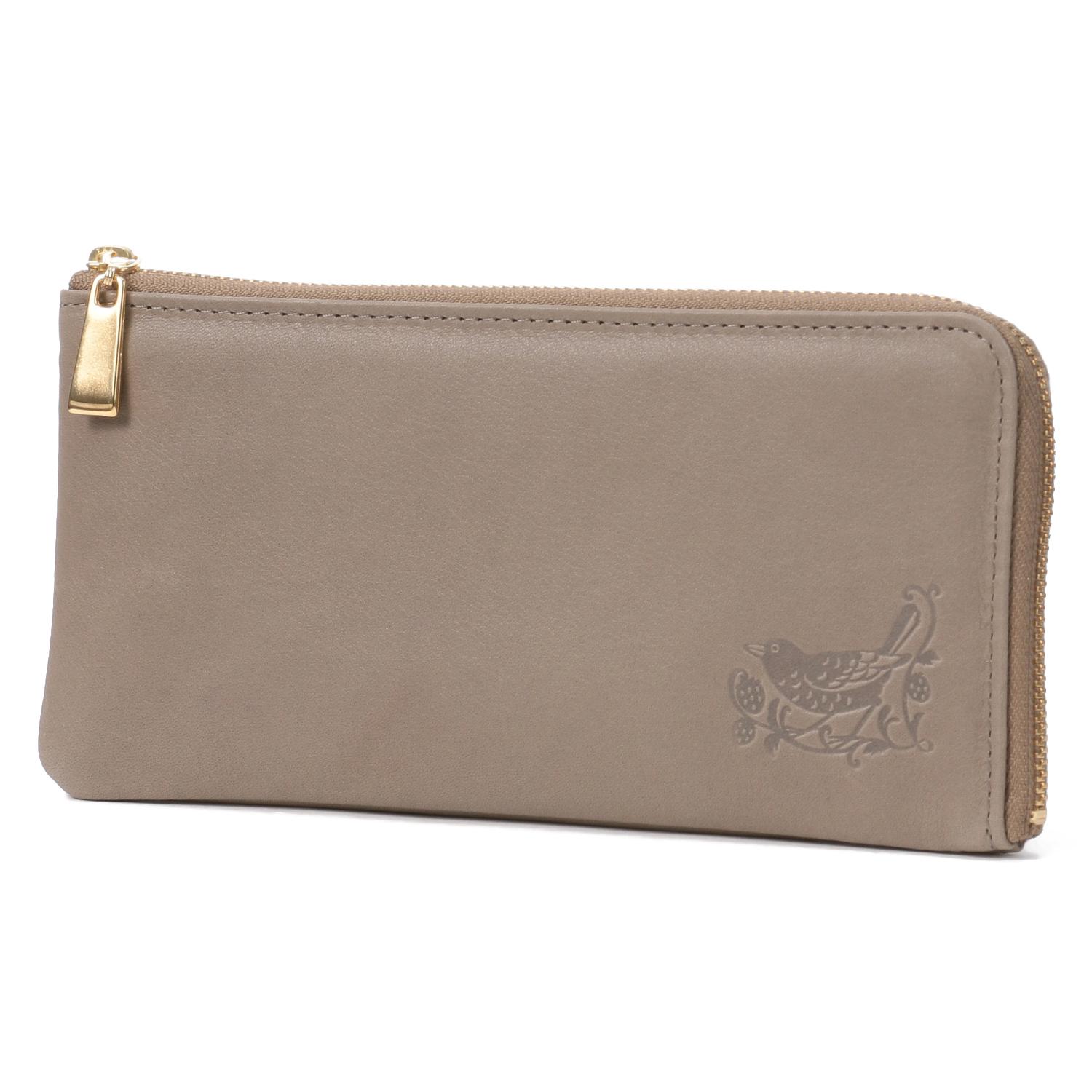 Deer-Patterned Morris Embossed L-Shaped Zipper Long Wallet