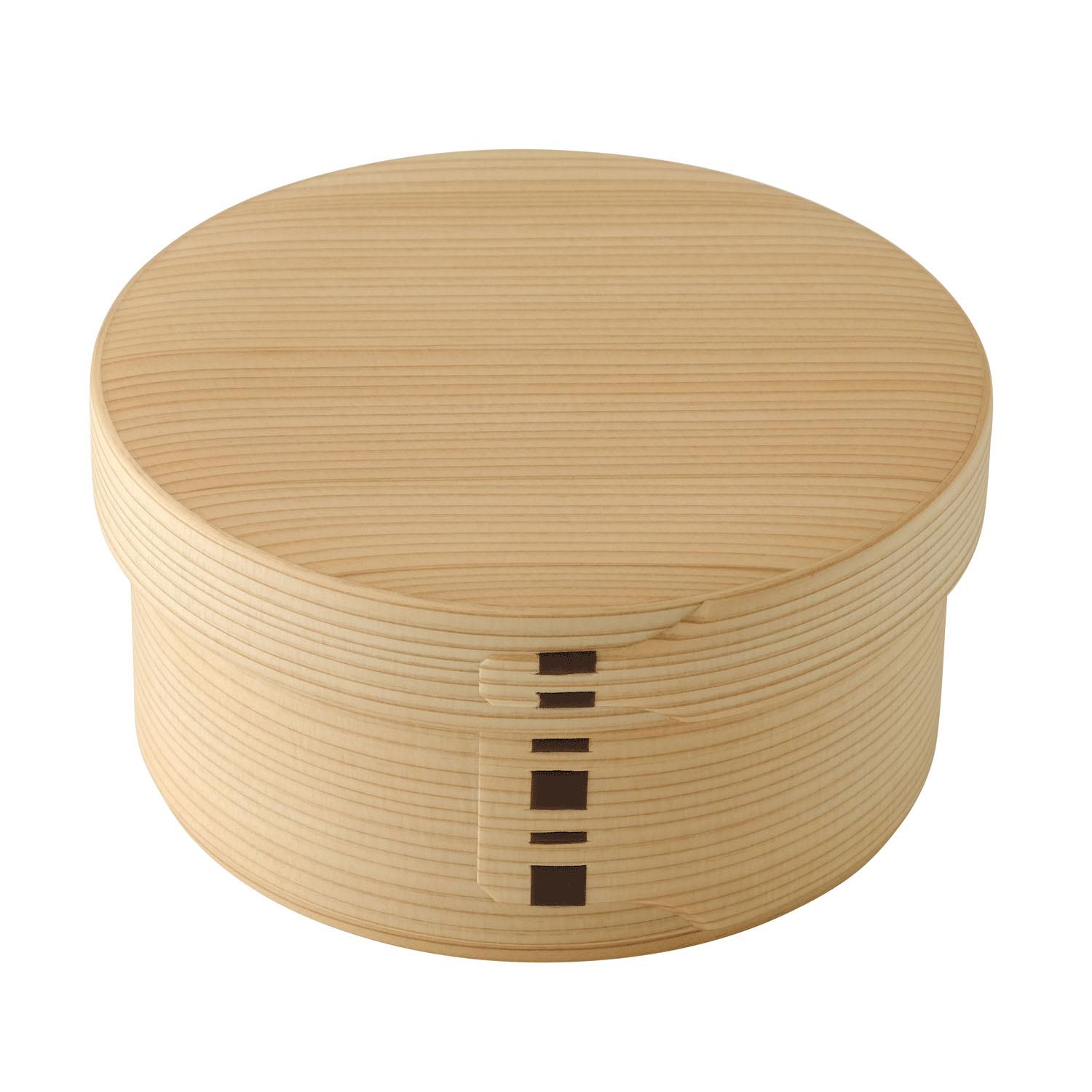 Odate Kogei Co., Ltd. Bentwood Lunch Box, Round, Medium
