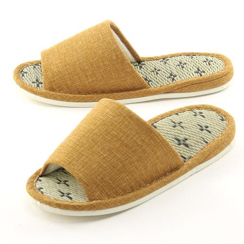 Cross-Pattern Tatami Mat with Slippers M