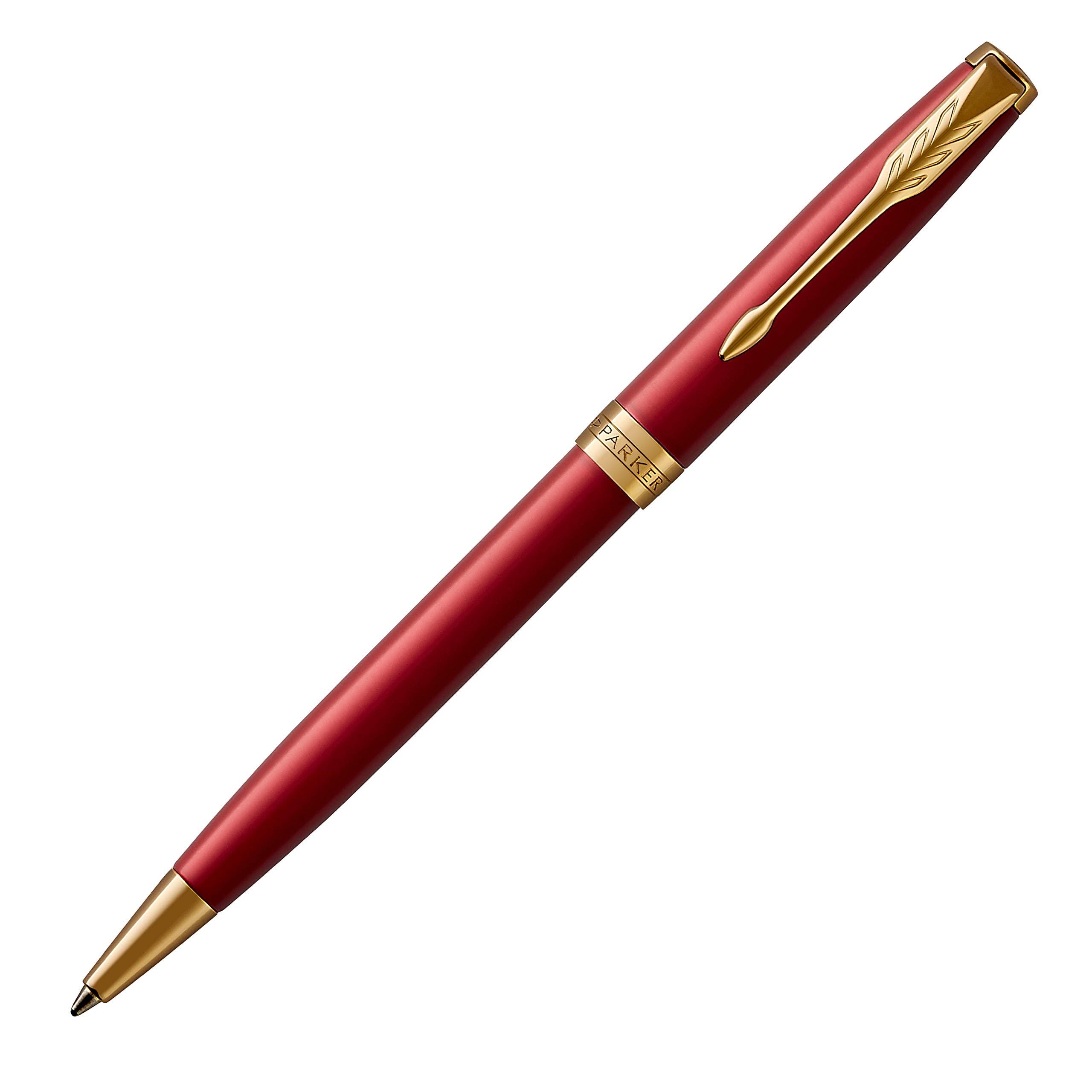 PARKER Parker Ballpoint Pen Sonnet Red GT Medium Point Oil-Based Ink Gift Box Included Authentic Import 1950777