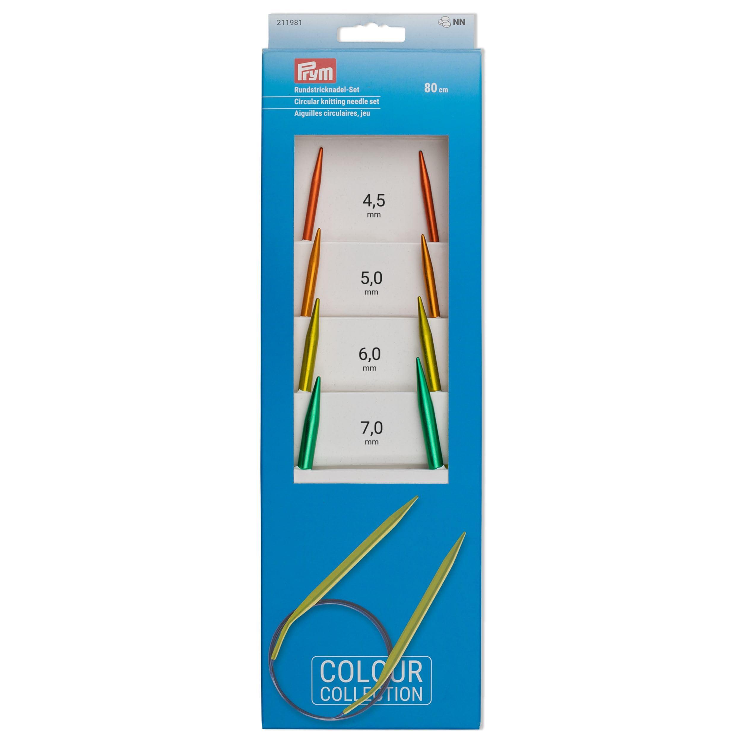 Prym Circular Needles 80cm 4-Piece Set Aluminum 4.5/5.0/6.0/7.0mm