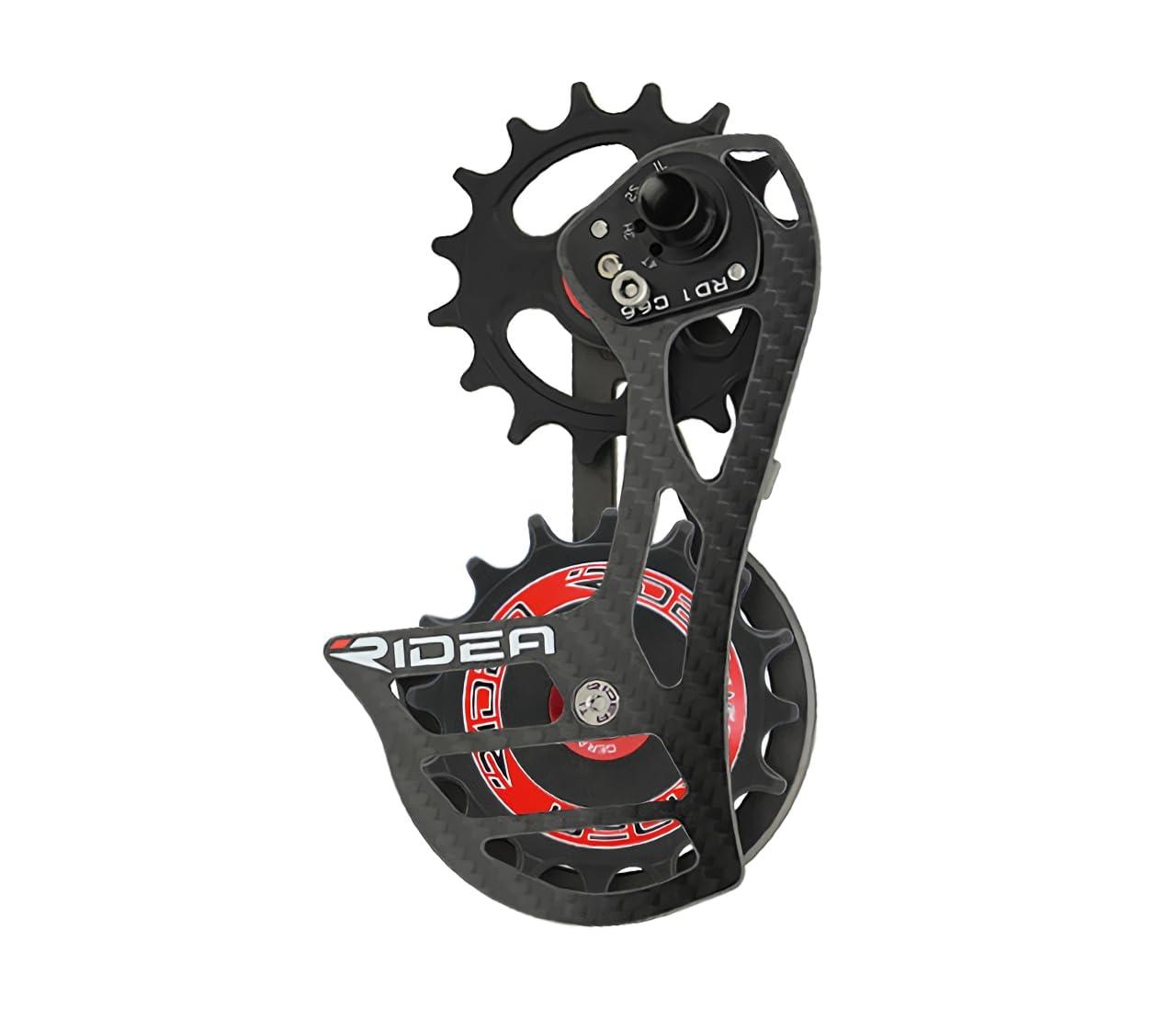RIDEA Rear Derailleur Cage RD1-C66FC-C Carbon Logo: Red 147-51061