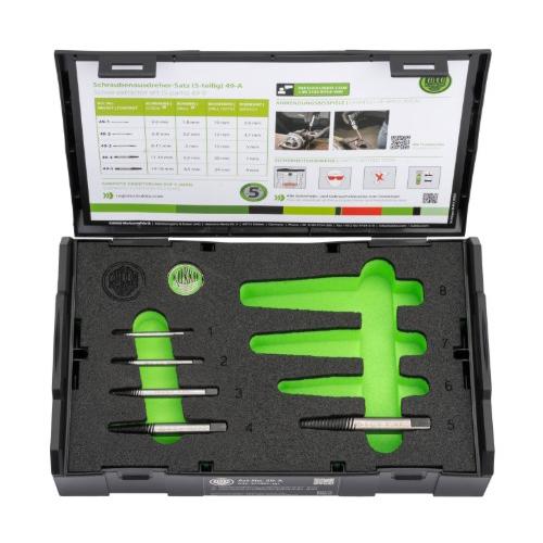 M3–M18 Screw Extractor Set (5-Piece)