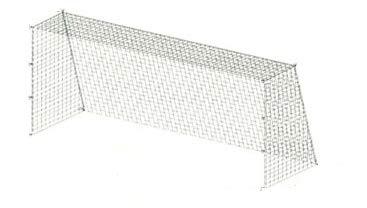 TOEI LIGHT General Soccer Goal Net White No Knots 2 Nets per Set Compatible Goal Size: Width 744 × Top Depth 140 × Bottom Depth 242 × Height 256 cm B6019 B6019