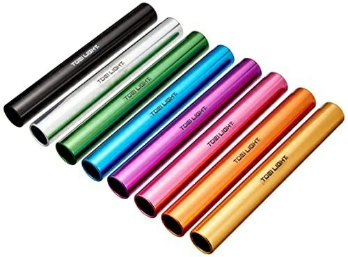 TOEI LIGHT Aluminum Baton Set 8 (Practice) G1401 8 Colors per Set with Storage Nylon Case Diameter 39mm × Length Approx. 30cm Red, Blue, Yellow, Silver, Green, Purple, Orange, Black