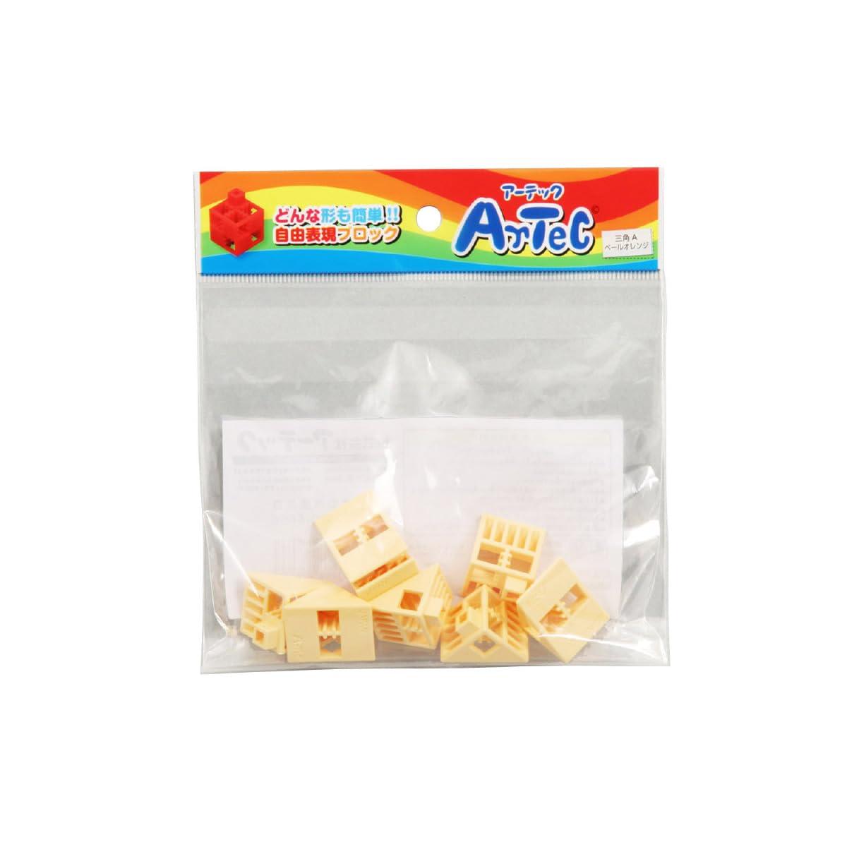 ArTeC Block Triangle A Single Item 8-Piece Set 77803 Pale Orange