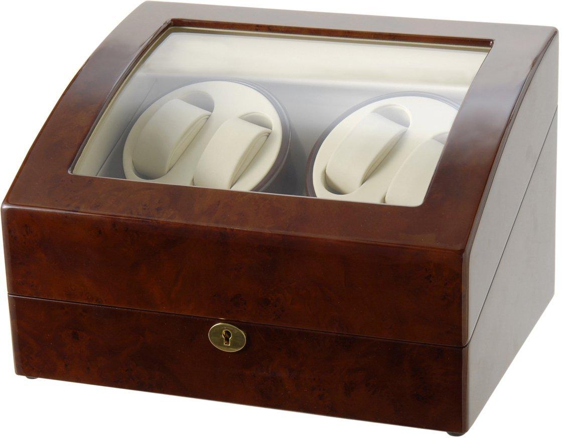 Royal Hausen Winder Watch Winder Machine 4-Watch Capacity Watch Storage (6-Watch Capacity) Elegant Luxury Modern Design GC03-D31