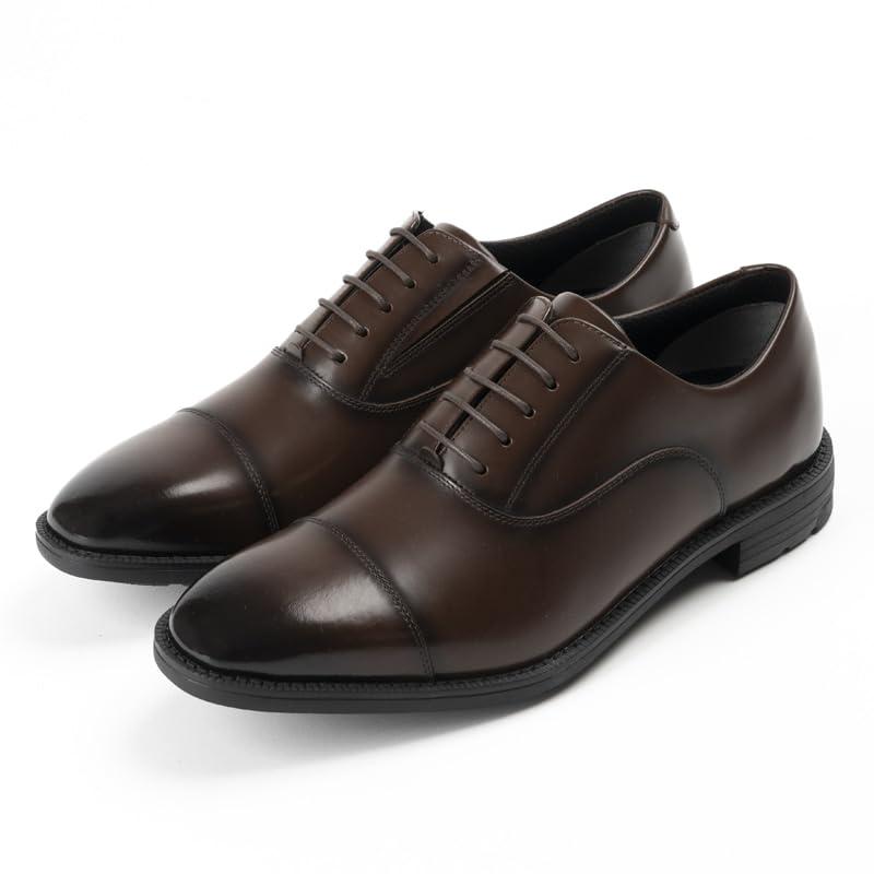 [Texy Lux] Business Shoes ASICS Shoji Genuine Leather Wide Fit 3E Equivalent Round Toe Men's TU-7045 Dark Brown 28.0 cm 3E