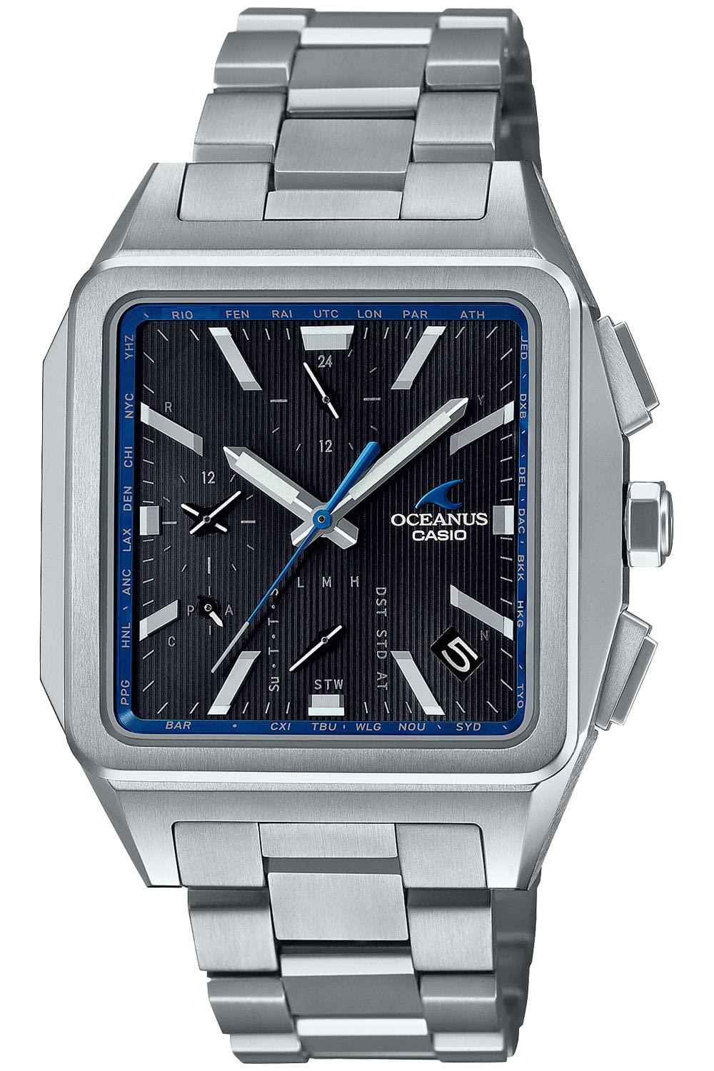 Casio Oceanus Classic Line Watch, Made in Japan, Bluetooth, Radio-Controlled Solar, OCW-T5000-1AJF, Men's, Silver