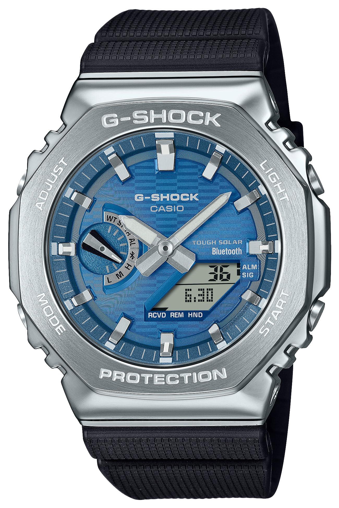 [CASIO] G-SHOCK Watch  Metal Covered  Bluetooth-Equipped  Tough Solar  Environmentally Conscious Materials Used  GBM-2100A-2BJF  Men's  Blue