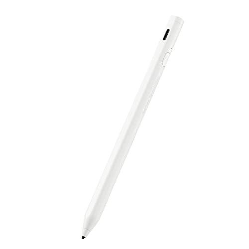 ELECOM Touch Pen/Stylus/Lithium Rechargeable/Universal/Magnetic Attachment/USB-C Charging/Replaceable Tip/Tip Not Included/White P-TPACST03WH