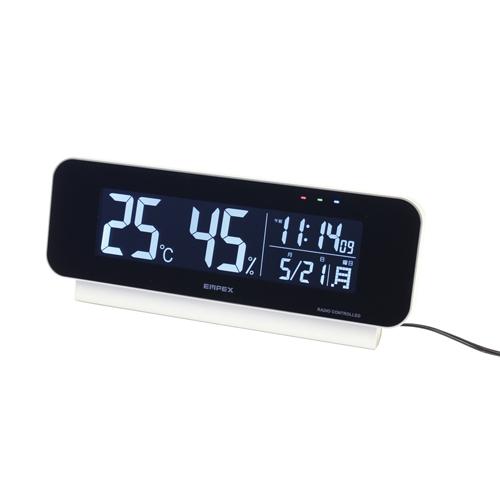 ESCO 235x49x92mm Digital Temperature and Humidity Meter (with Radio-Controlled Clock EA728AC-73) 1 unit