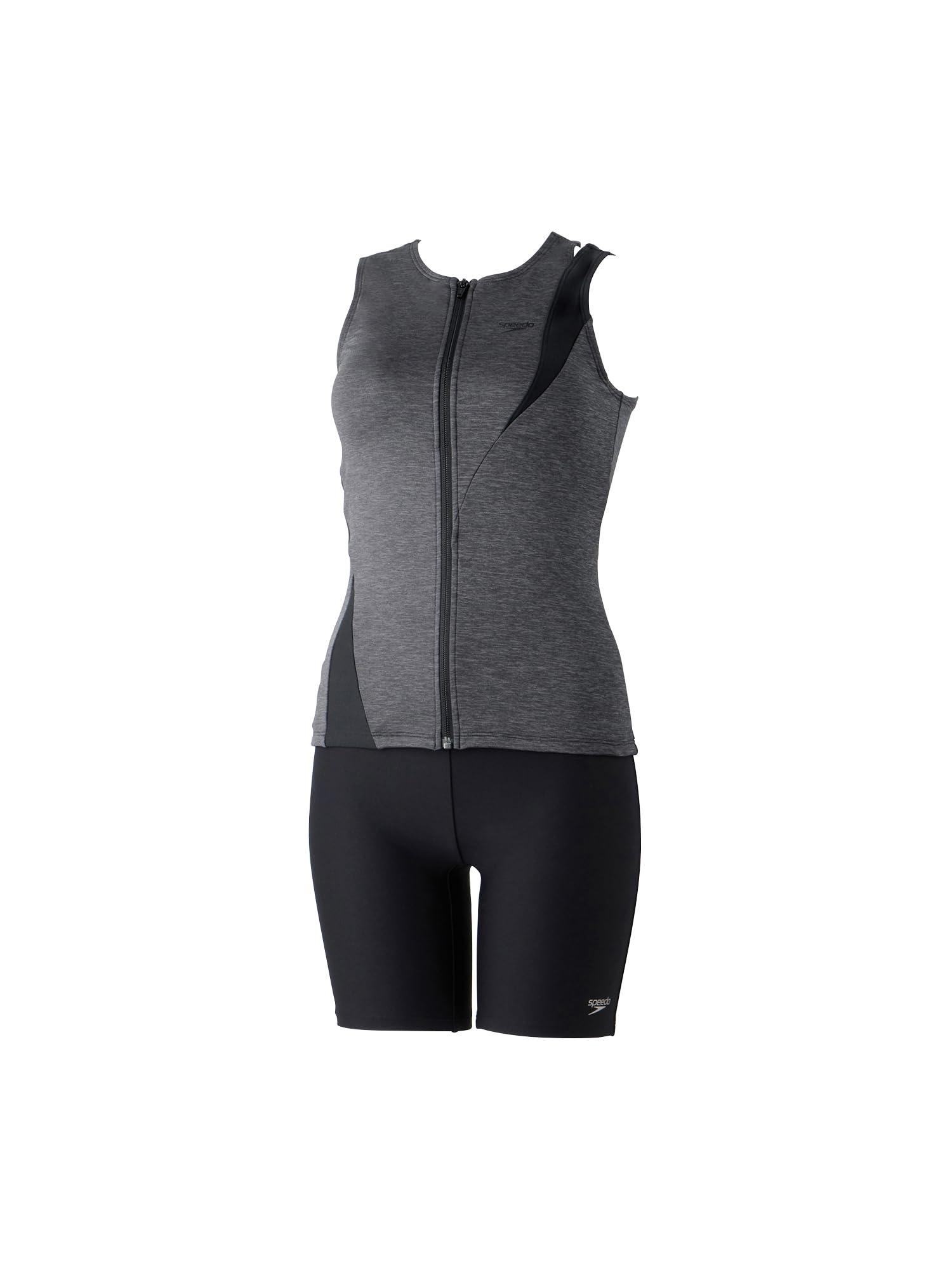 Speedo Fitness Swimwear Diagona Zip Pro Separates Women's SFW32410 Black Mix L