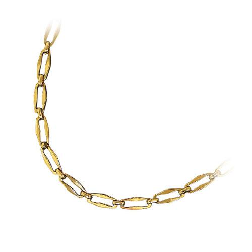 GRANER Stainless Steel Hexagon Chain Necklace Unisex (Men's & Women's) 50cm Gold GR-002