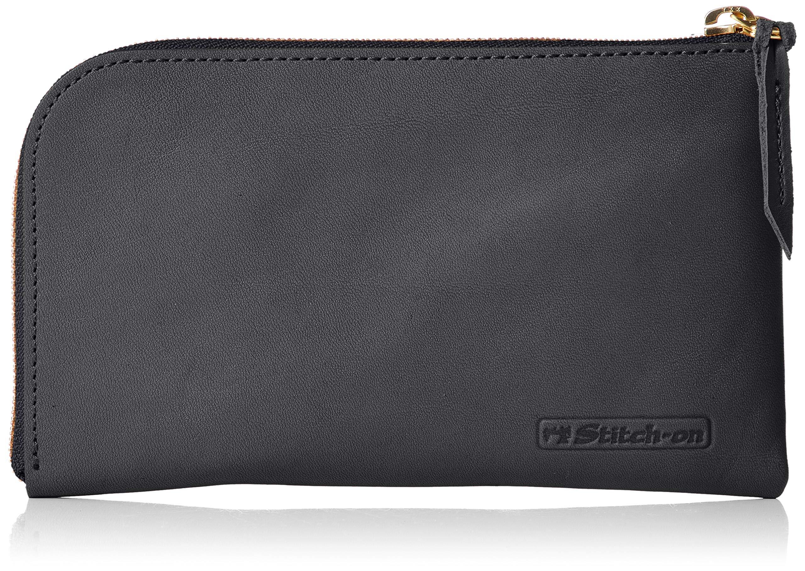 STITCH-ON Leather Wallet S_BK