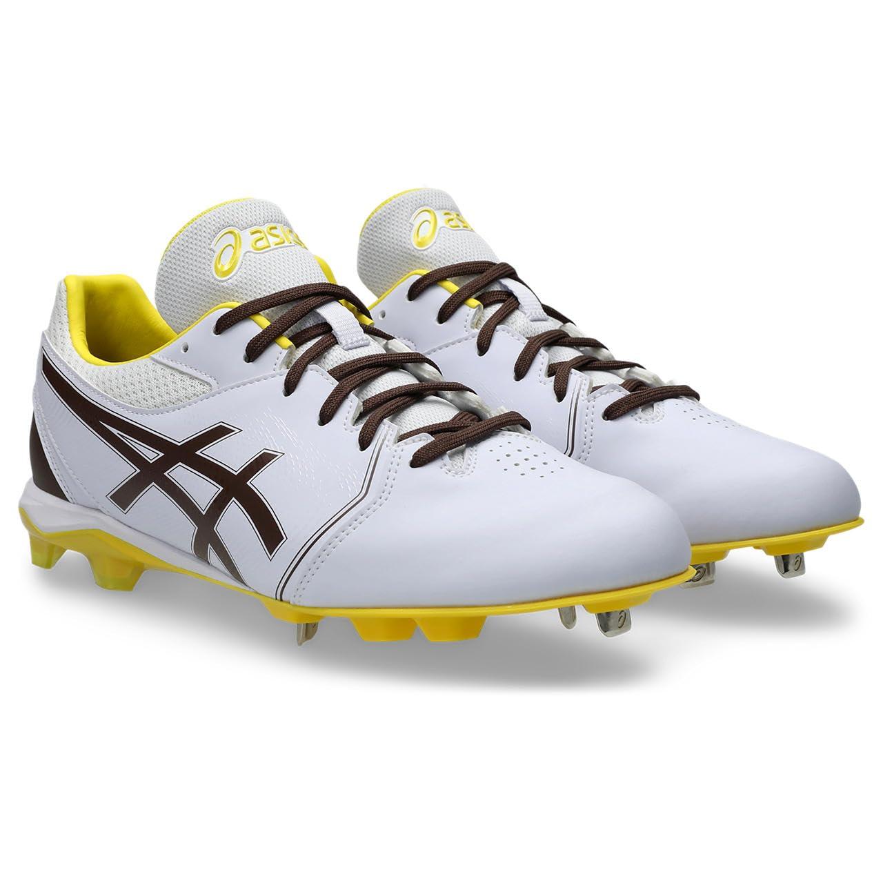 [ASICS] Baseball Shoes NEOCONNECT 1123A054 Unisex Adult 105 (White/Dark Brown) 27.5 cm 2.5E
