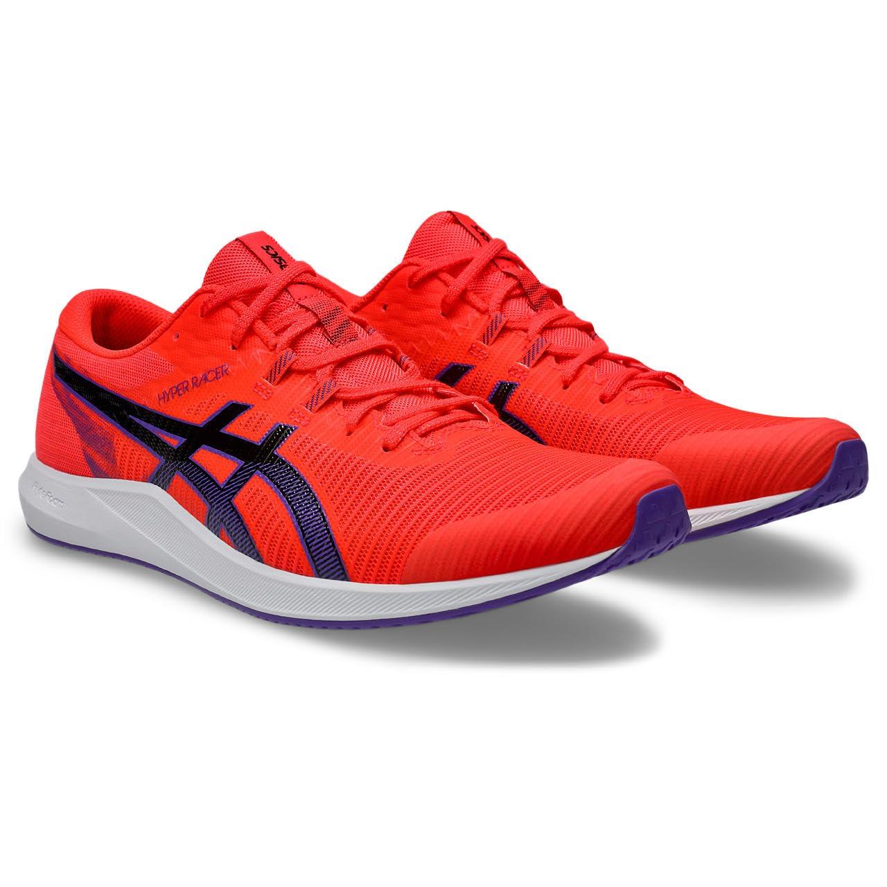 [ASICS] Track Shoes HYPER RACER 1093A233 Unisex Adult 600 (Flash Red/Black) 27.5 cm 2E