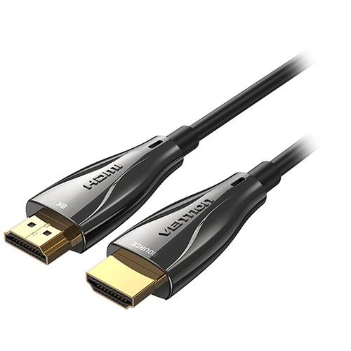 VENTION Commercial-Grade Optical HDMI Male to Male HD Cable 8K Compatible 25m Zinc Alloy Type HDCP Compliant Black AL-1214