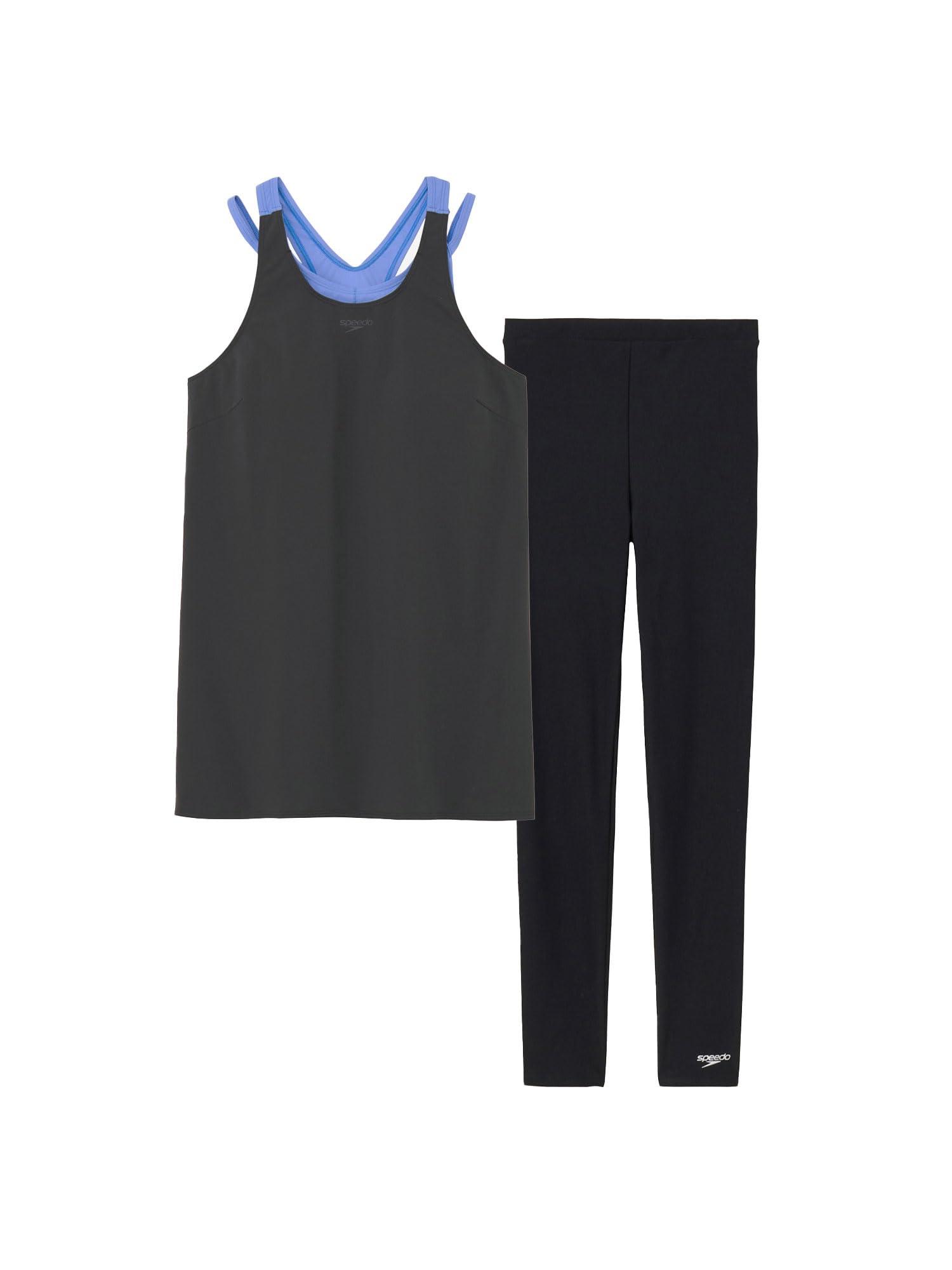 Speedo Airpa Long Fitness Swimsuit, Women's, Charcoal Gray, Size L