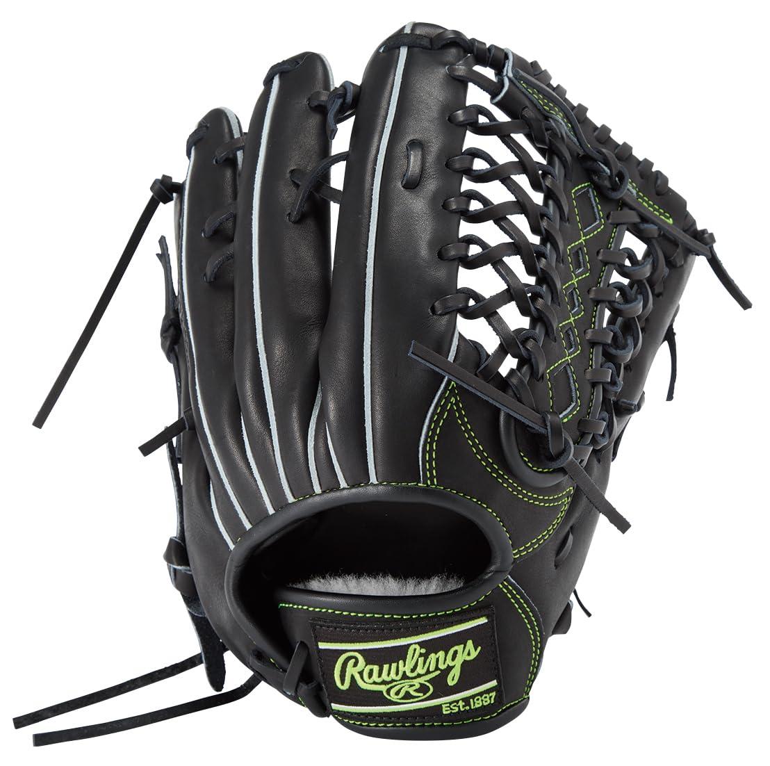 Rawlings Baseball Glove, Hardball, Adult Size 12.25, HOH RISING STAR COMB GH5HRB870, Black [Outfielder's Glove] ※Right-handed (Left-hand wear)