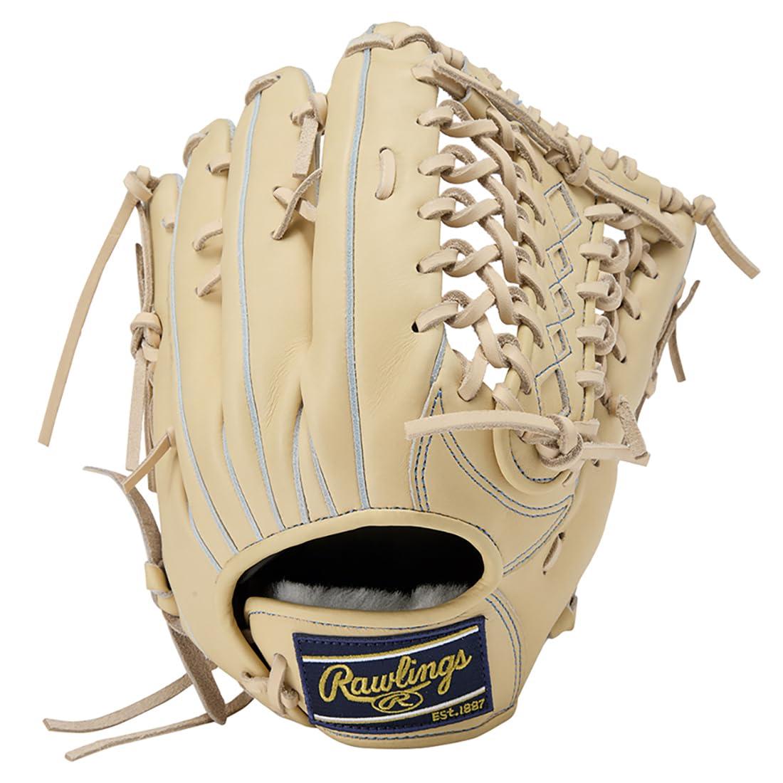 Rawlings Baseball Glove, Hardball, Adult, Genuine Leather, HOH RISING STAR COMB GH5HRB870, Camel [Outfielder's Glove] Size 12.25, Pro Specification Baseball Glove ※Left-handed model (worn on right hand)