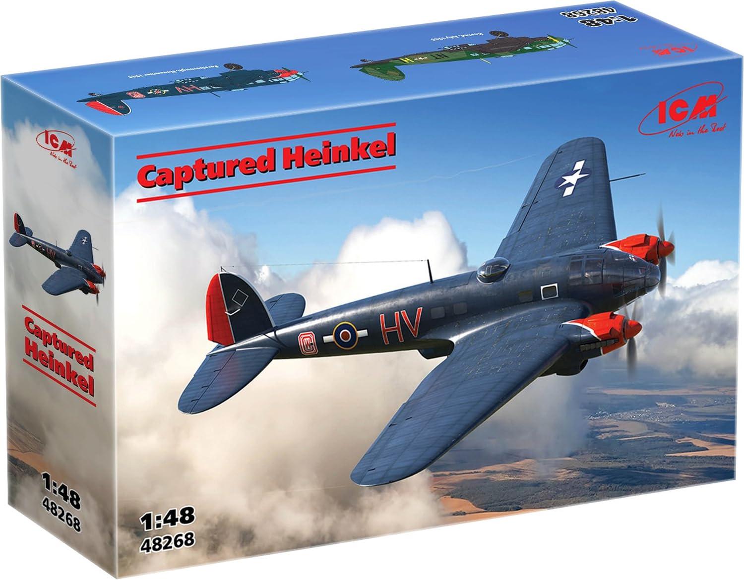 ICM 1/48 Heinkel He 111H-20 (Captured Aircraft) Plastic Model Kit 48268 (Aircraft)