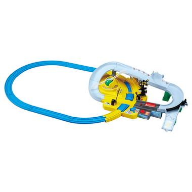TAKARA TOMY Plarail Let's Play with Tomica! Roundabout Clanging Railroad Crossing Train Toy For ages 3 and up