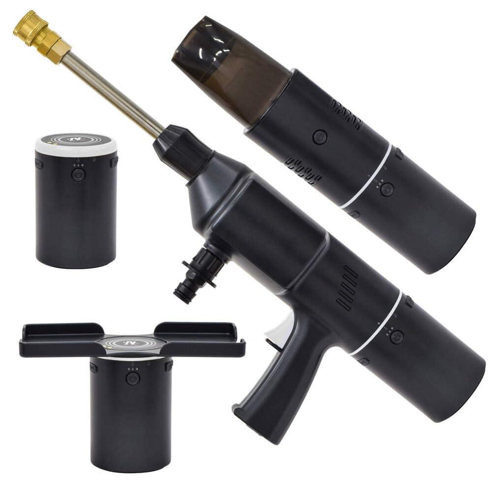 Nitto Kogyo Car Gadget Set Sunday Cleaner Rechargeable High-Pressure Washer Black GG-SET01