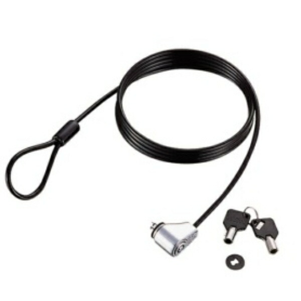 ELECOM Security Wire (1.7m/4mm Diameter) Cylinder Lock ESL-7