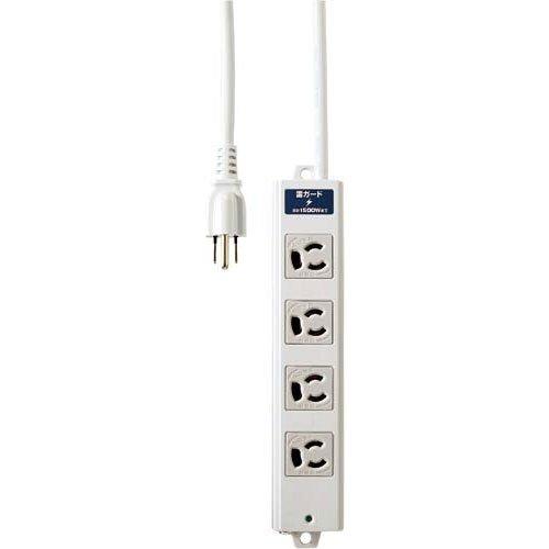 ELECOM Power Strip with Surge Protector, Locking Outlets, 4 Outlets, 3P Plug, Magnetic, 5m, Gray T-WRMK3450LG/RS