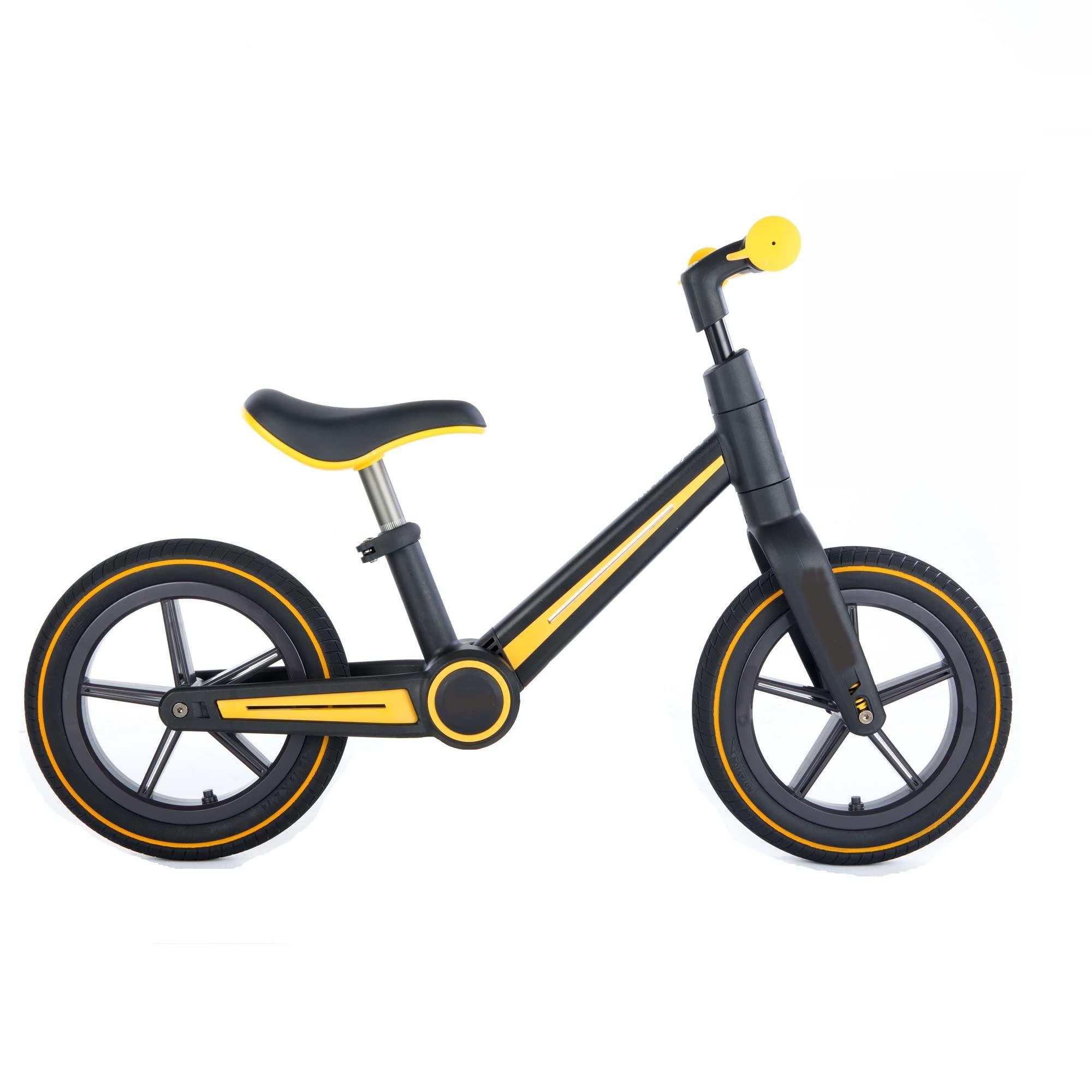 M&M Folding First Bike 12-inch Yellow Push Bike