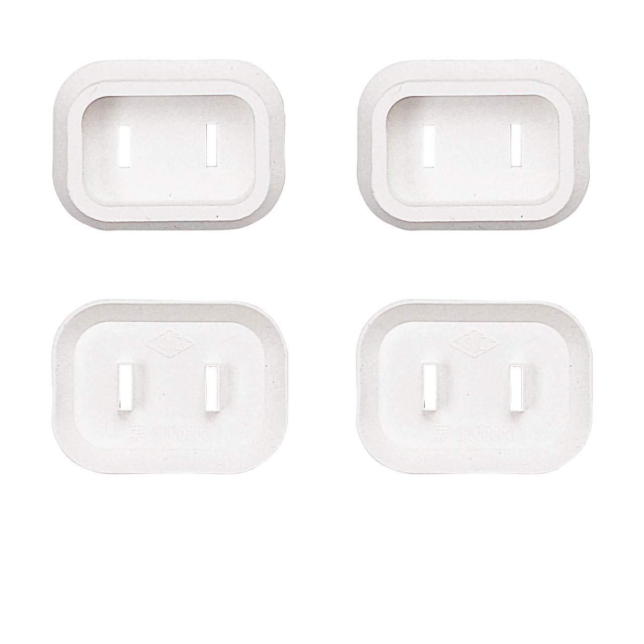 Sanwa Supply Plug Safety Cover for 2-Pin Plugs, White, 50-Pack TAP-PSC1N50