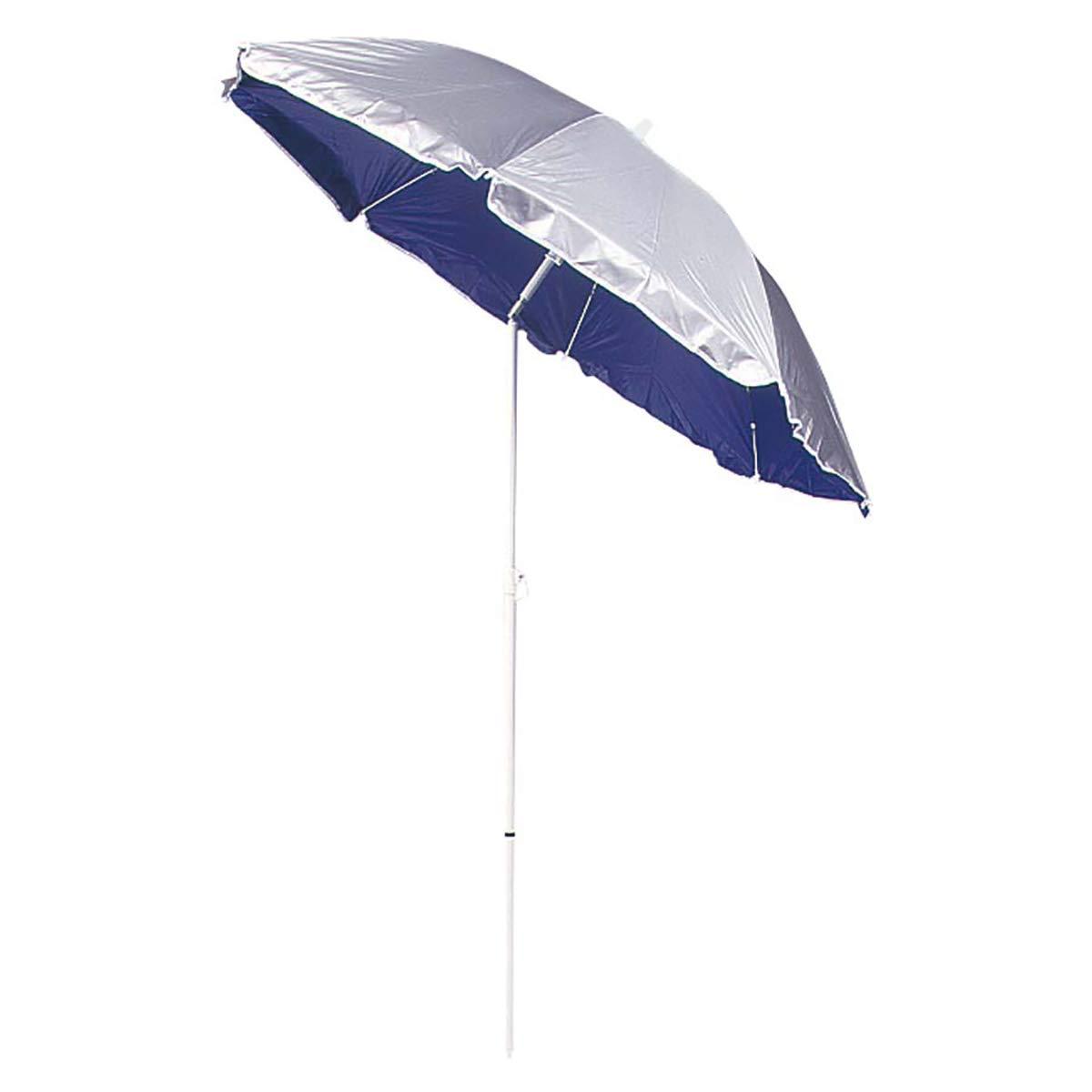 Captain Stag BBQ Beach Parasol UV Protection Sun Spice 180cm Silver × Navy M-877