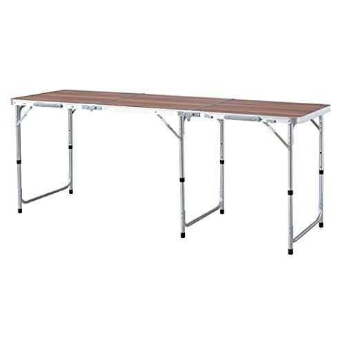 Higashitani Faure Folding Table Wide D60 ODL-557 Brown W180×D60×H54/62/70