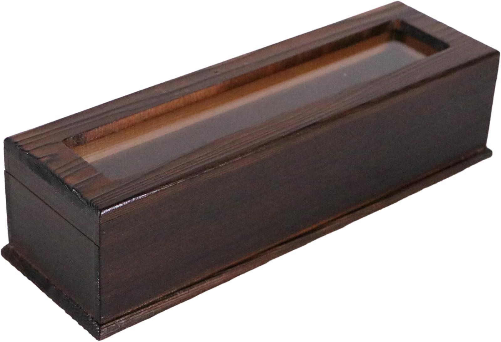 Yamaco Yumi Commercial Use Charred Cedar Chopstick Case with Toothpick Holder yamaco16307