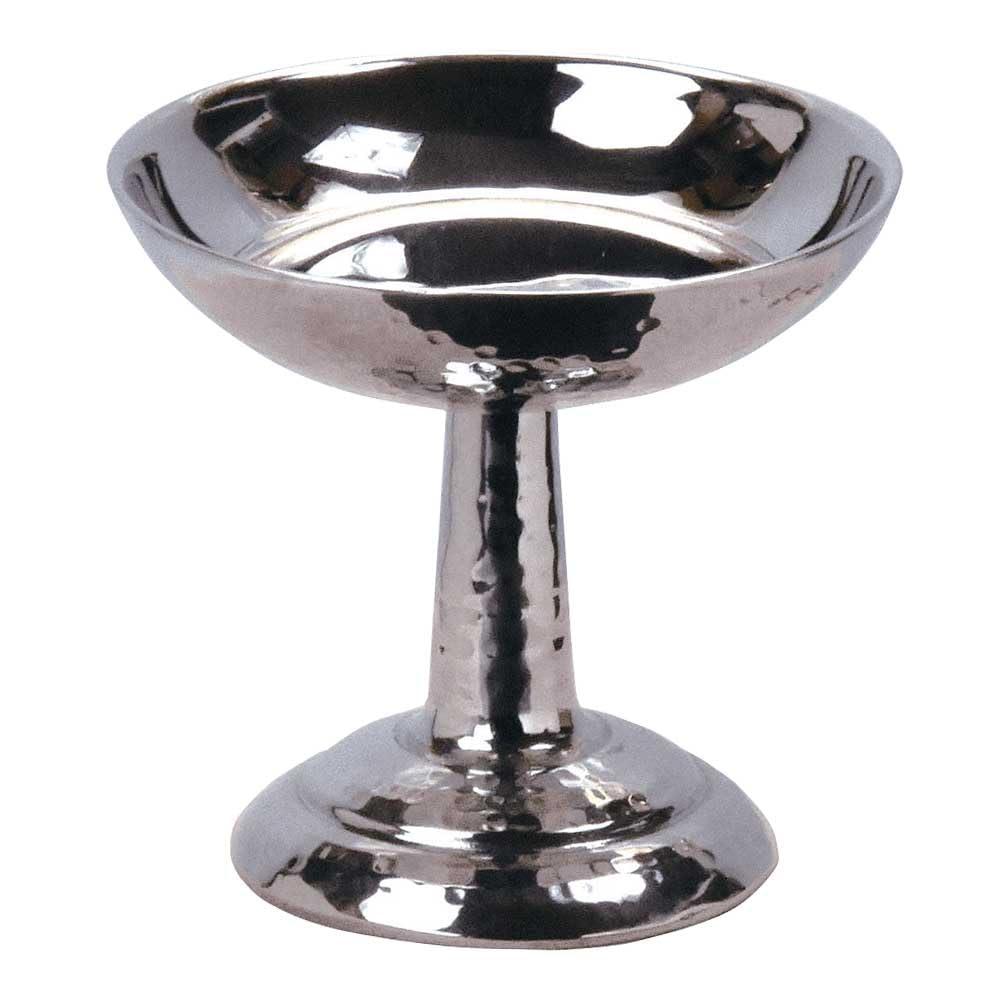 Yamaco Yumi Commercial Stainless Steel High-Base Serving Dish Silver Cup Flat Bottom yamaco38119