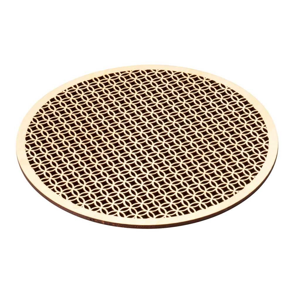 Yamaco Yumi Professional Use Hinoki Wooden Tray, Round (Small) Cloisonné Design yamaco38137