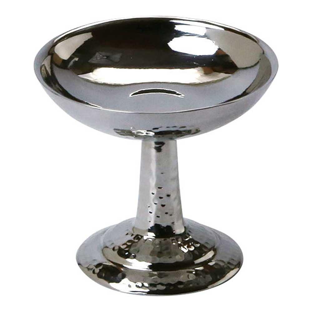 Yamaco Yumi Commercial Stainless Steel High-Base Serving Dish Silver Cup Round Bottom yamaco38160