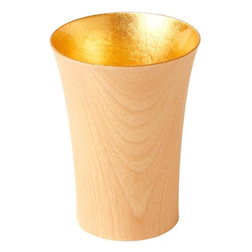 Yamaco Temahima Workshop WOOD CUP Mizume Cherry Wood Cup Gold yamaco78431