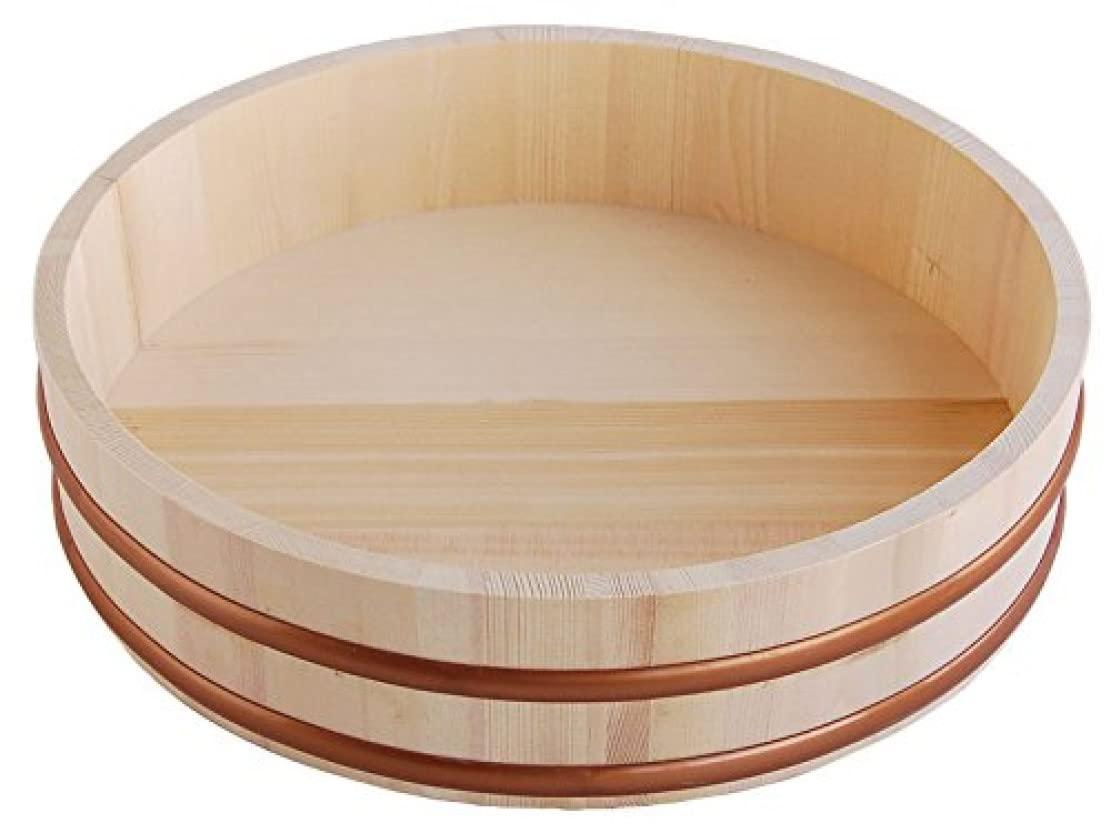 Yamaco Yumi Commercial-Use Natural Wood Sushi Rice Tray (Resin Ring) φ42 yamaco85409