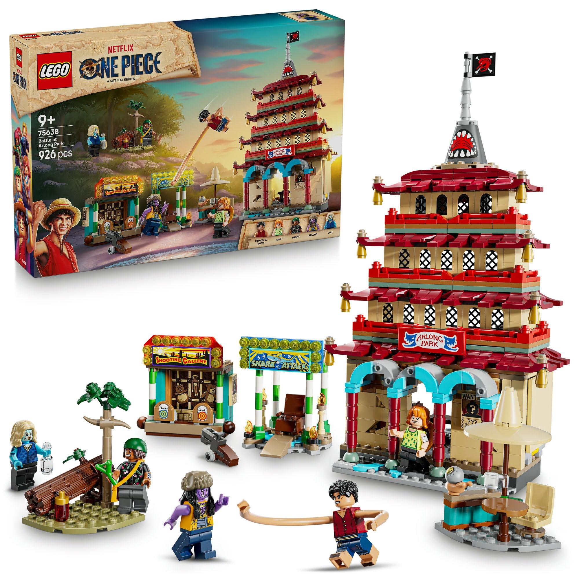LEGO ONE PIECE Battle at Arlong Park Luffy Usopp Nami Arlong Chuu Five-Story Pagoda Wanted Poster Toy Birthday Present Building Blocks Boys Girls Kids 9 Years Old 10 Years Old 11 Years Old Elementary School Student ONE PIECE Figure Goods 75638