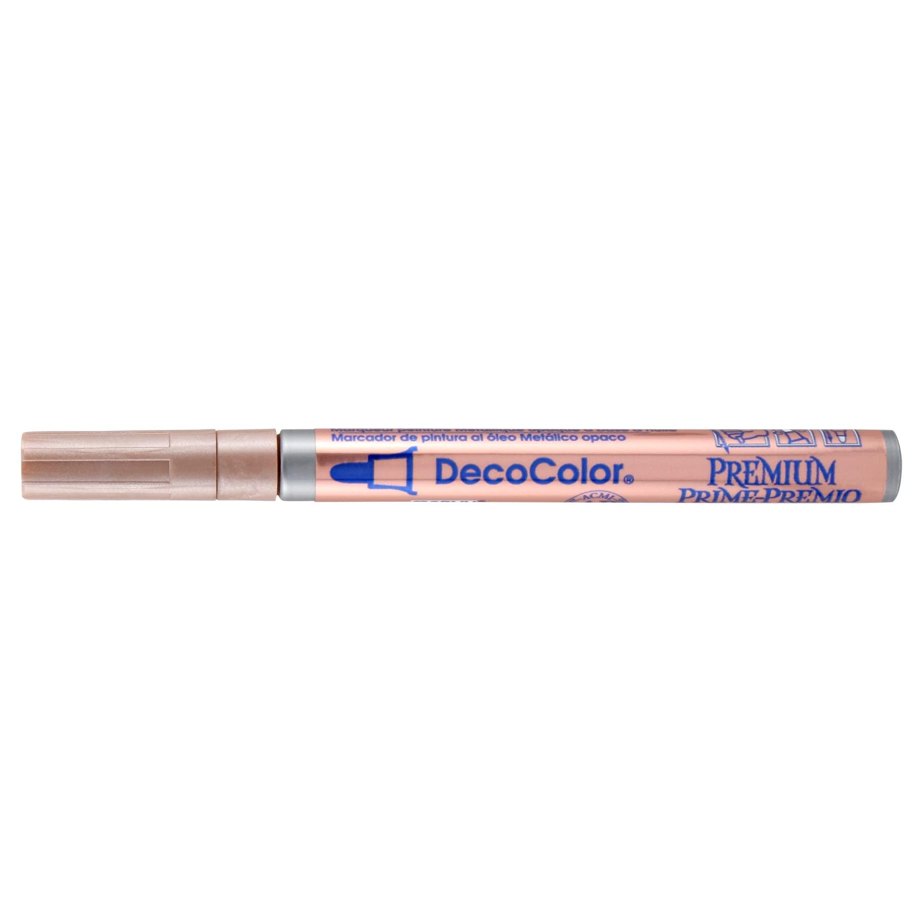 Deco Color Premium R Gold Fine ●Quantity: 1 pen ●Line width: Fine 1.0mm ●Length: 132mm ●Ink type: Oil-based pigment