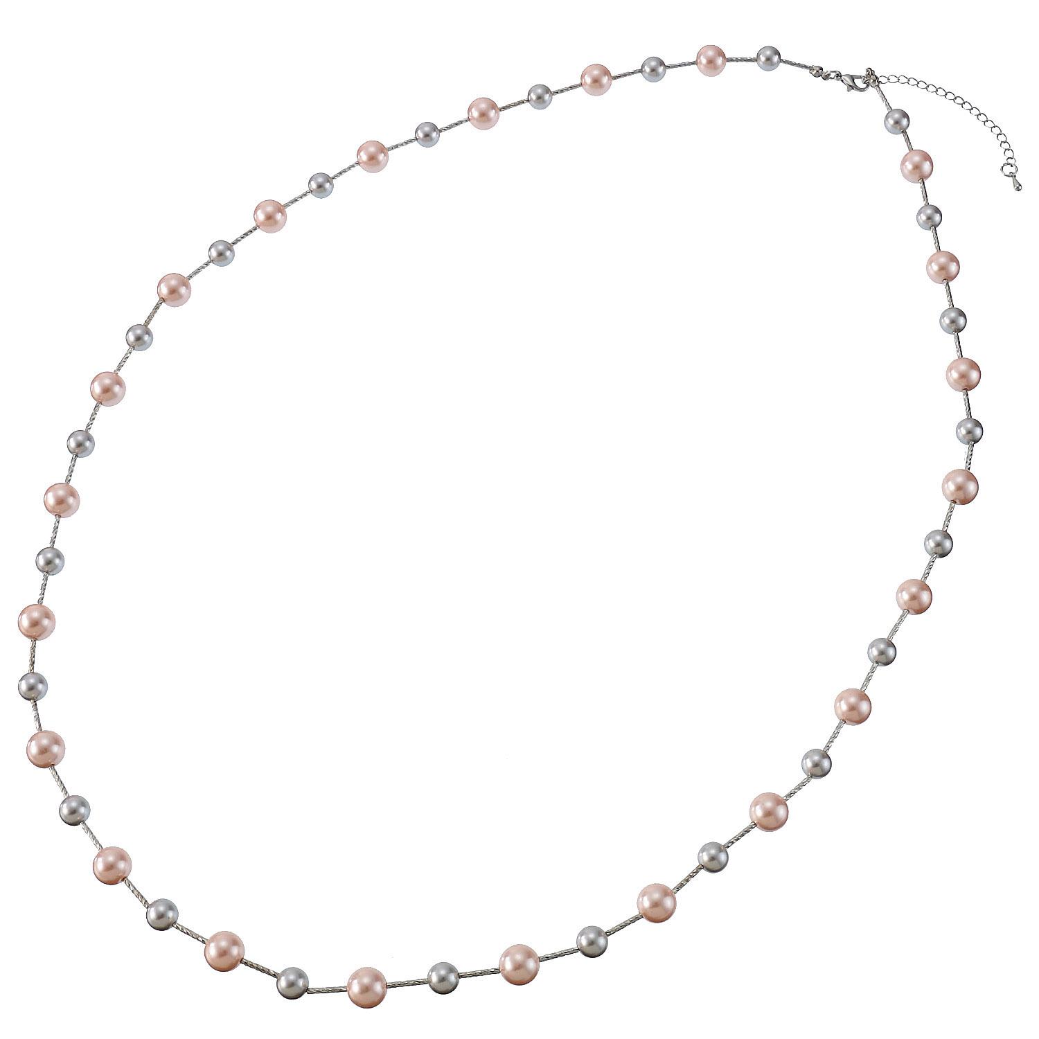 Pearl Long Necklace, Silver