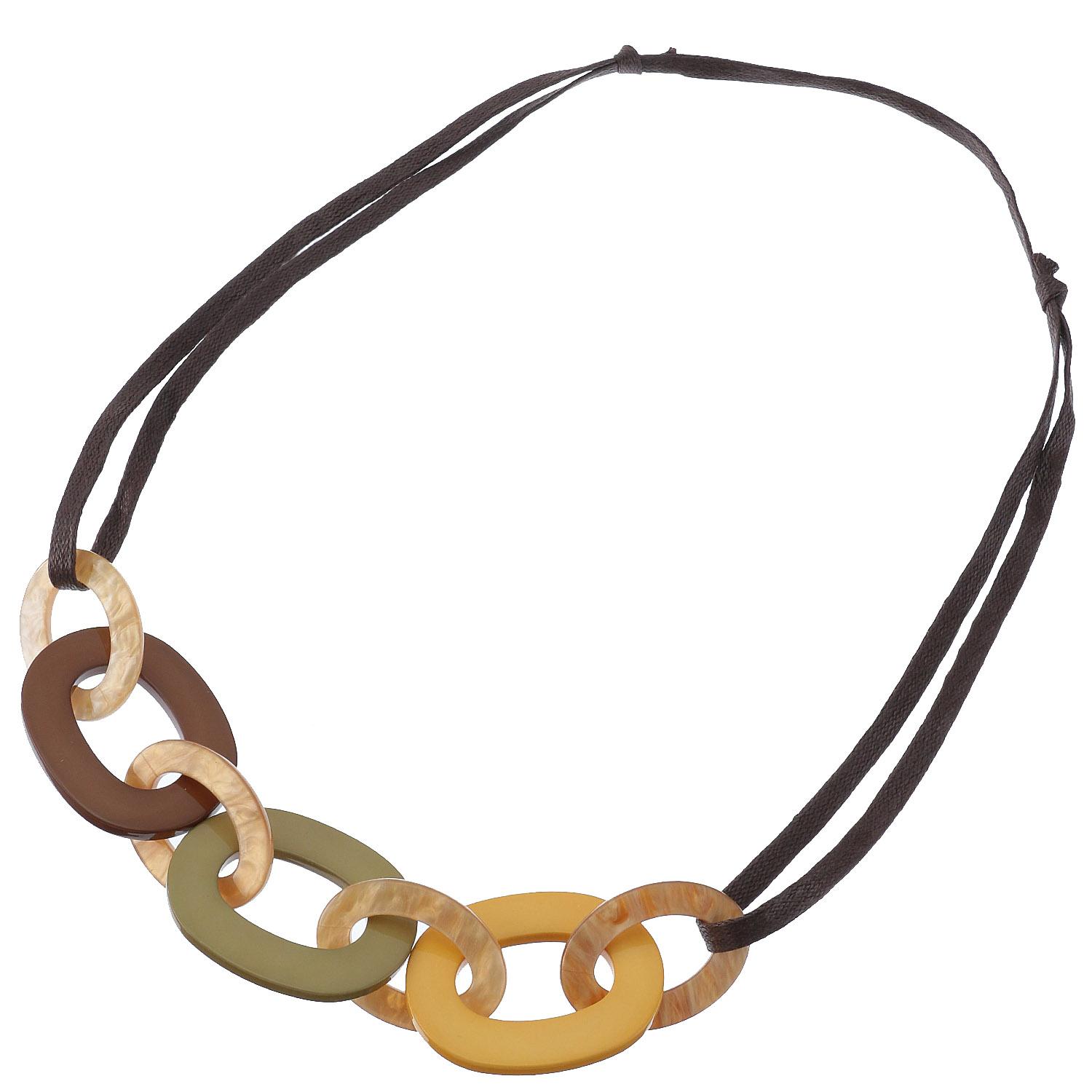 Colorful Chain Necklace - Mustard