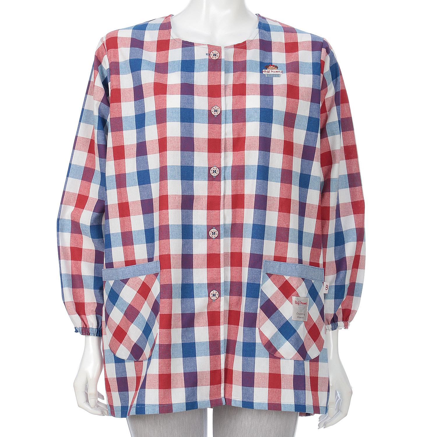 Big Mama Check Smock Red F (Free)