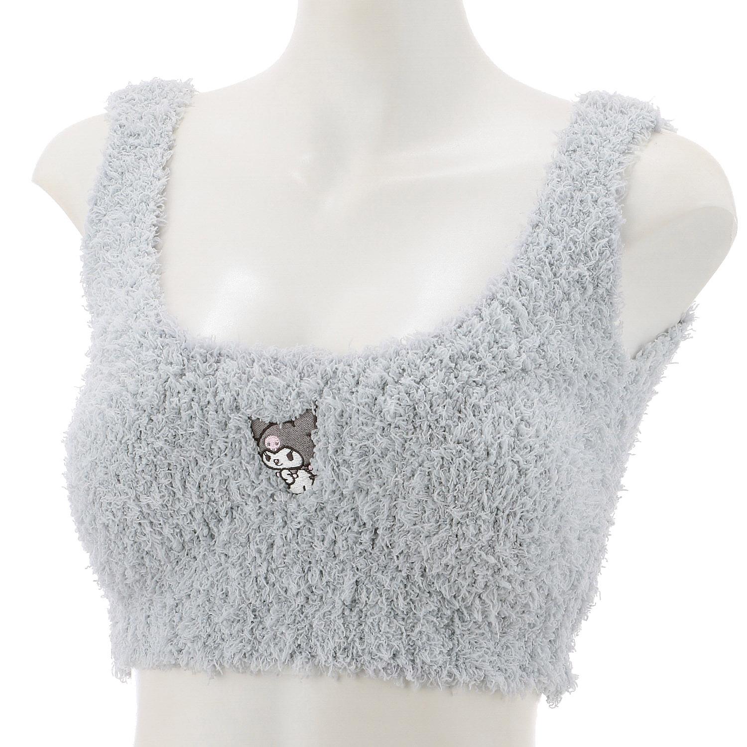 Fluffy Innerwear Chromi Half Top (Padded)　Gray　L-LL