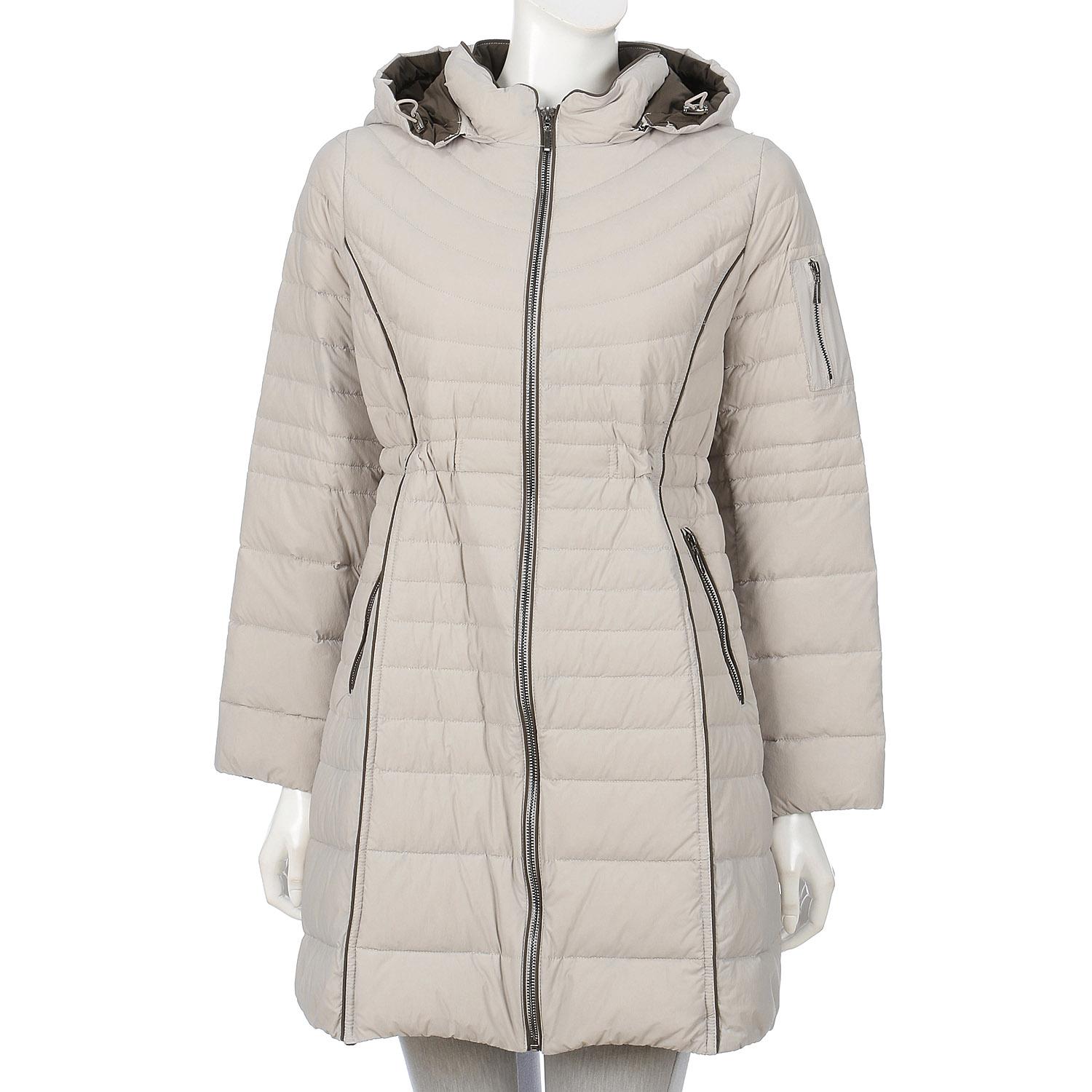 Stretch Down Coat, Gray, M