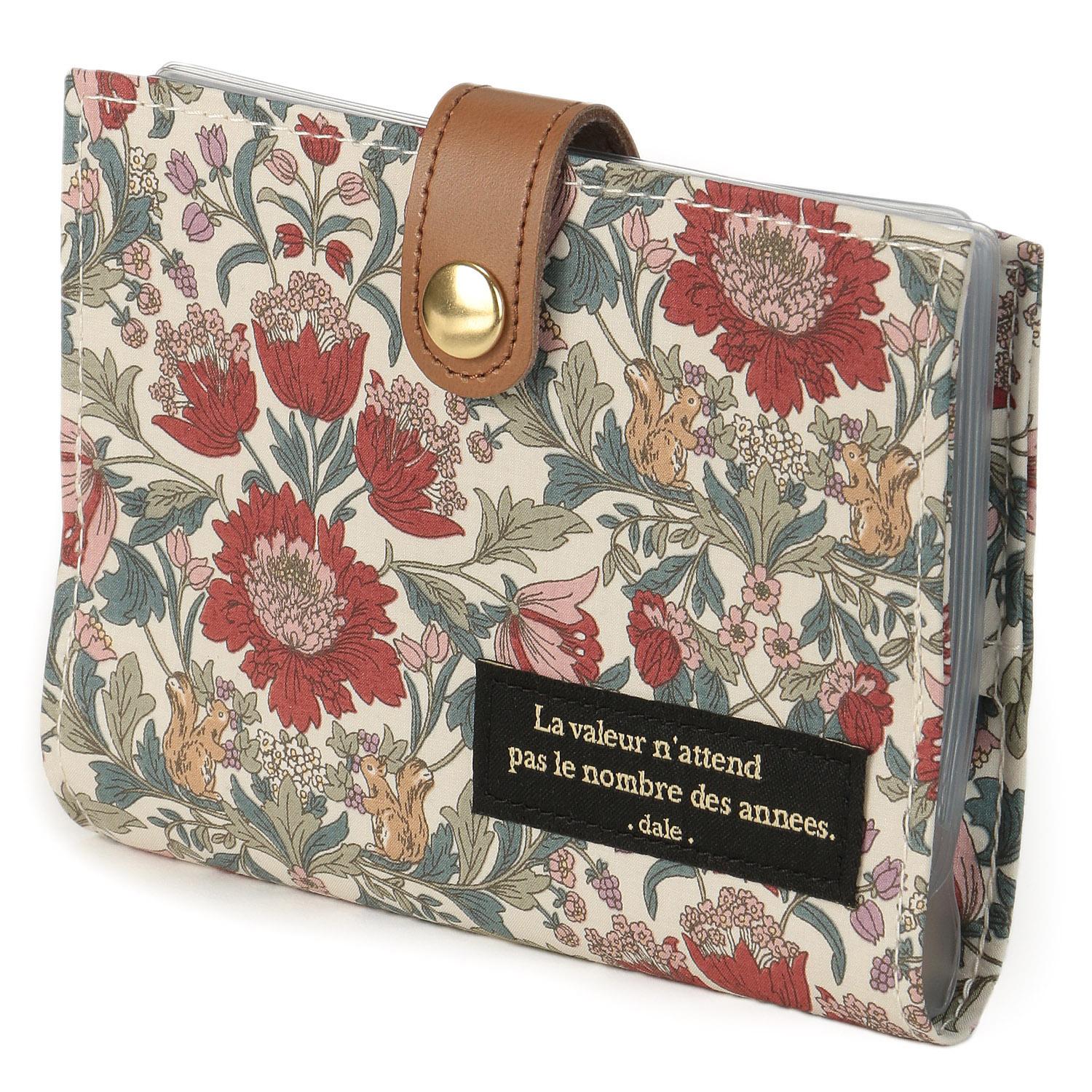 Dale Small Floral Pattern Card Case L - Red