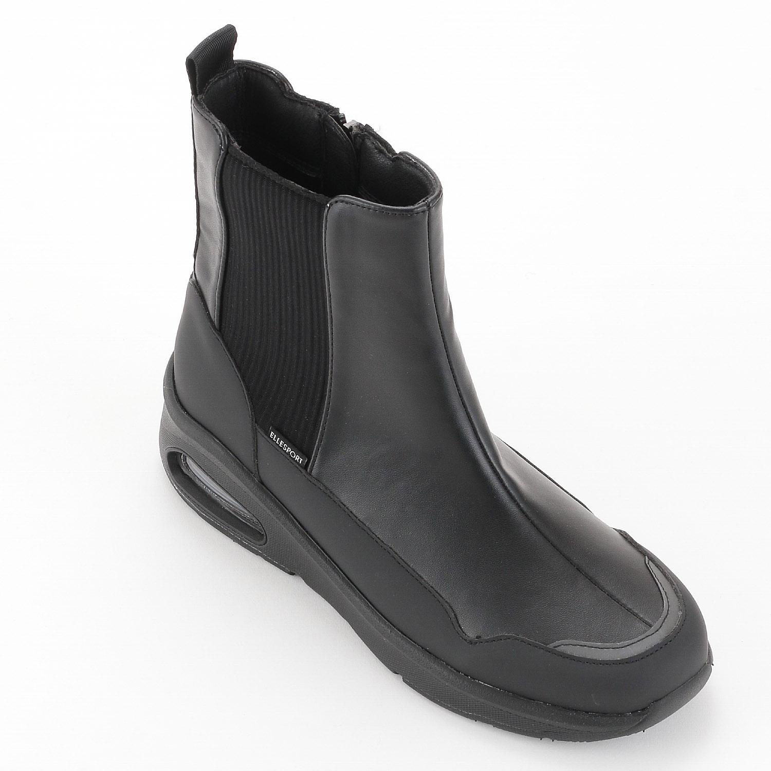 ELLE SPORT Waterproof Side-Gore Style Boots ESP12600 Black 22.5cm